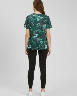 PUMA - T-SHIRT MEZZA MANICA VERDE FLOWER AOP RELAXED TEE  DA DONNA - 693300-75
