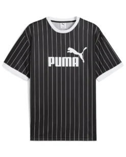 PUMA - T-SHIRT NERA A RIGHE BIANCA  ESSENTIAL STRIPED JSY  DA UOMO, 688263-01