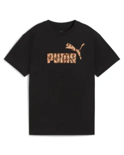 PUMA - T-SHIRT NERA DA RAGAZZA( 7-16 ANNI) ESSENTIAL ANIMAL LOGOINFILL, 686601-01