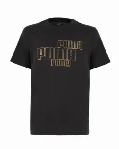 PUMA - T-SHIRT NERA DA UOMO GRAPHICS FOIL TEE - 680181-01