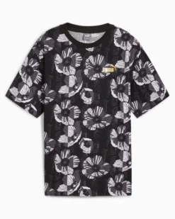 PUMA - T-SHIRT NERA E BIANCA ESSENTIAL+ CLASS ACT  DA DONNA, 681692-01