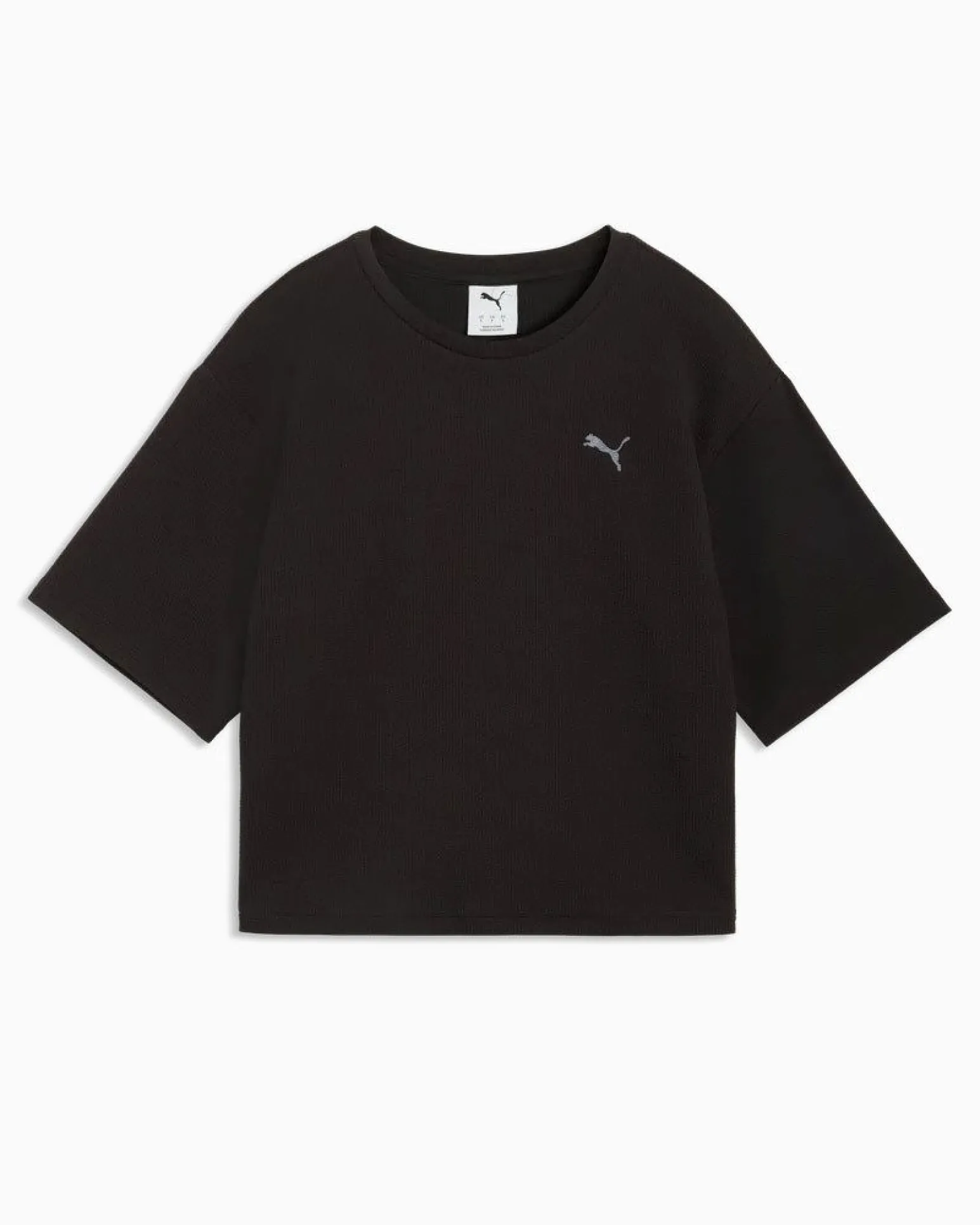 PUMA - T-SHIRT NERA ESSENTIAL ELEVATED RELAXED DA DONNA, 691813-01