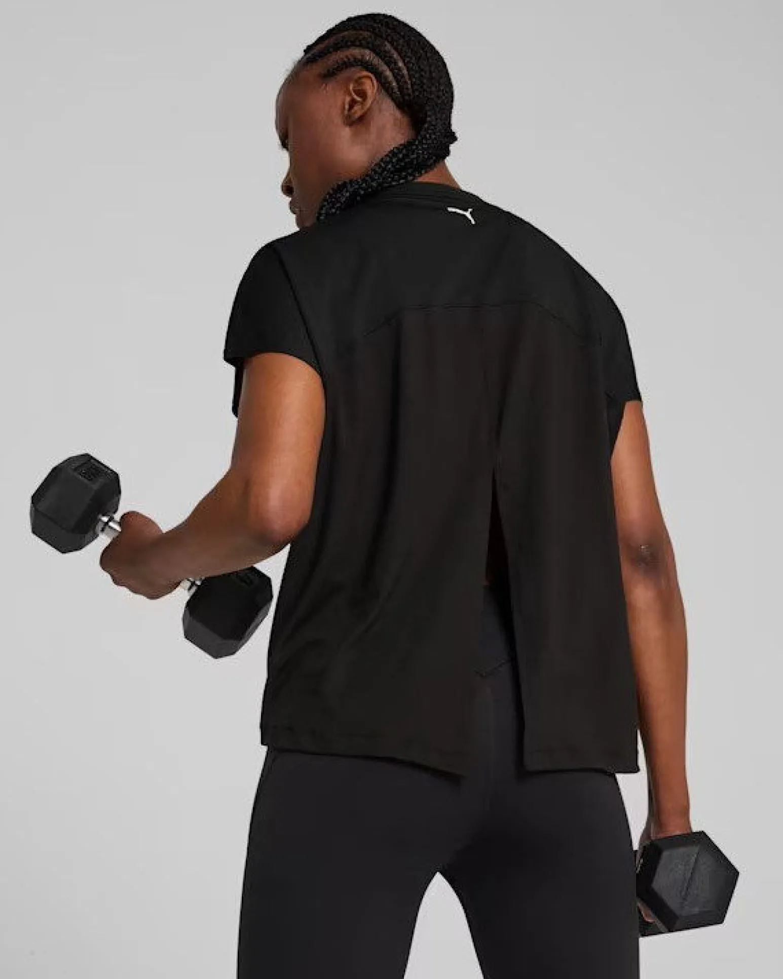 PUMA - T-SHIRT NERA PER ALLENAMENTO MISTA CLOUDSPUN DA DONNA