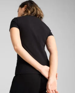 PUMA - T-SHIRT NERA WARDROBE ESS SLIM TEE DA DONNA - 629742-01