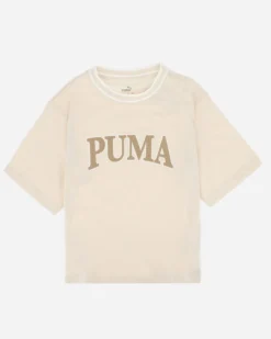 PUMA - T shirt relaxed fit beige da donna