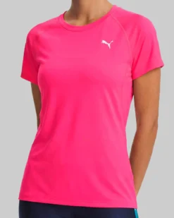 PUMA - T-SHIRT ROSA FLUO  RUN VELOCITY TEE (POLY) DA DONNA, 526578-98