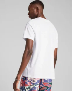 PUMA - T-SHIRT SPORTS LEGACY FRONT GRAPHIC BIANCA DA UOMO - 629627-02