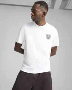 PUMA - T-SHIRT SPORTS LEGACY GRAPHIC BIANCA DA UOMO 629628-02