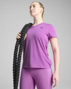 PUMA - T-SHIRT  TAD ESSENTIAL VNECK CICLAMINO DA DONNA, 525890-89