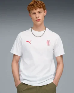 PUMA - T-SHIRT UOMO MEZZA MANICA BIANCA AC MILAN FTBLESS TEE, 782584-02