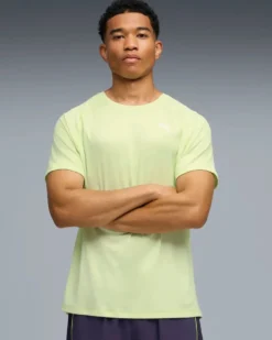 PUMA - T-SHIRT VERDE MELA RUN VELOCITY TEE (POLY) DA UOMO, 526600-38