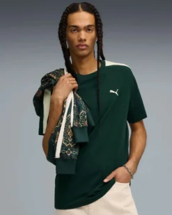 PUMA - T-SHIRT  VERDE T7 TEE  DA UOMO, 629592-75