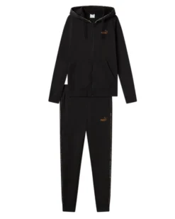PUMA - TUTA COMPLETA CON CAPPUCCIO NERA ESSENTIAL+ANIMAL FZ HD TR DA DONNA, 689001-01