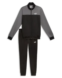 PUMA - TUTA COMPLETA NERA E GRIGIA COLORBLOCK POLY SUIT  DA UOMO, 691766-01
