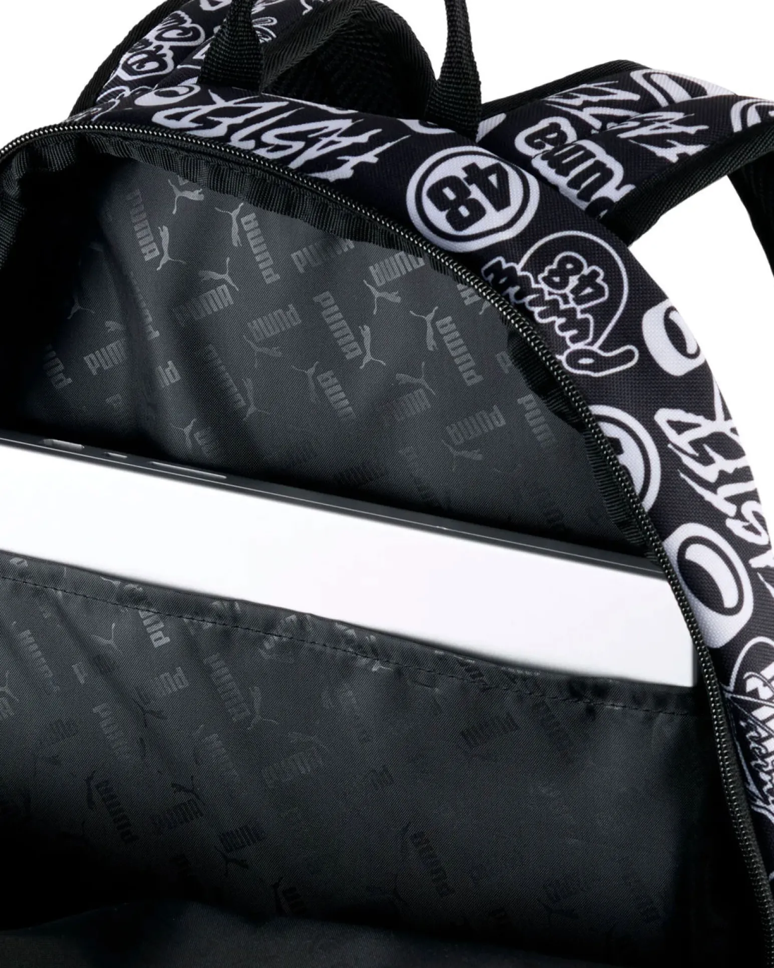 PUMA -ZAINO ACADEMY AOP BIANCO E NERO - 091150-08