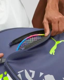 PUMA - Zaino da padel tennis blu e verde lime