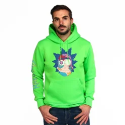 RICK AND MORTY - UOMO FELPA CON CAPPUCCIO