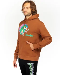 RICK AND MORTY - UOMO FELPA CON CAPPUCCIO
