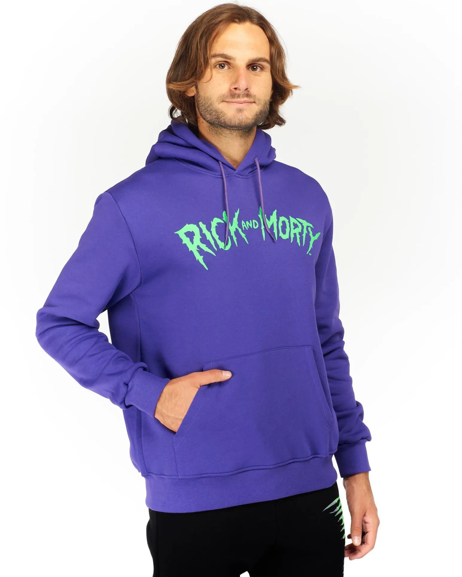 RICK AND MORTY - UOMO FELPA CON CAPPUCCIO