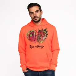 RICK AND MORTY - UOMO FELPA CON CAPPUCCIO