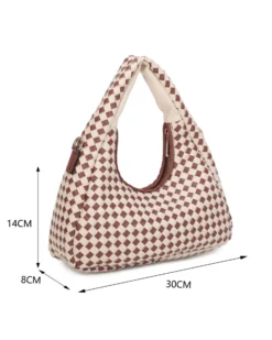 RIFLE - Borsa a mano cuoio intrecciata con tracolla removibile