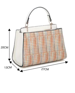 RIFLE - Borsa a mano multicolor effetto intreccio con due scomparti principali, tracolla removibile