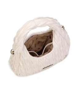 RIFLE - Borsa a spalla beige trapuntata con tracolla removibile