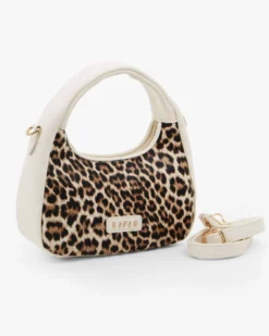 RIFLE - Borsa a spalla leopardata con tracolla removibile