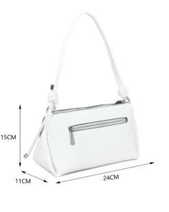RIFLE - Borsa a spalla zebrata con tasca frontale e tracolla removibile