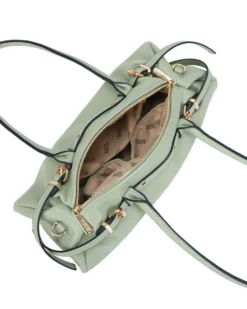 RIFLE - Borsa baguette a spalla verde salvia con fibbie, tracolla removibile