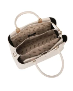 RIFLE - Borsa due manici beige con tre scomparti interni, tracolla removibile