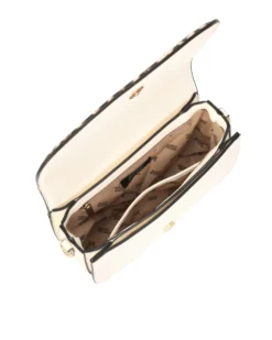 RIFLE - Borsa maculata con tre scomparti interni e treccia sulla patta, tracolla removibile