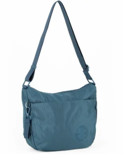 RIFLE - Borsa mezzaluna petrolio con tasca frontale