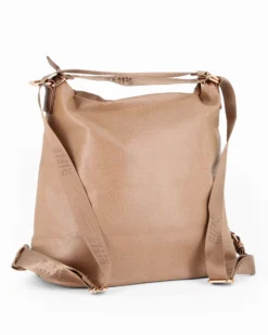 RIFLE - Borsa taupe con manico regolabile e tasca frontale