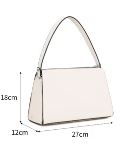 RIFLE - Borsa un manico beige con tasca frontale e cinturini con chiusura a girello sulla patta, tracolla removibile