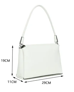 RIFLE - Borsa un manico bianca con doppia patta, tracolla removibile