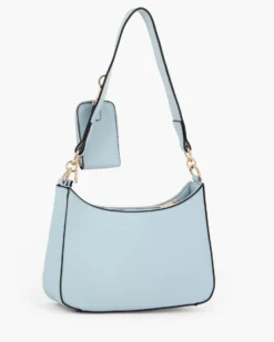 RIFLE - Borsa un manico celeste con logo frontale e borsellino removibile