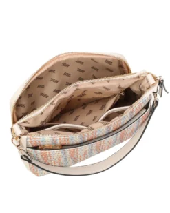 RIFLE - Borsa un manico multicolor effetto intreccio con tasca frontale e posteriore, tracolla removibile