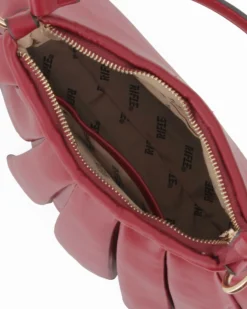 RIFLE - Borsa un manico rubino con balze sulla parte frontale, tracolla removibile