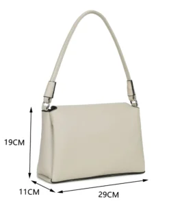 RIFLE - Borsa un manico taupe con doppia patta, tracolla removibile