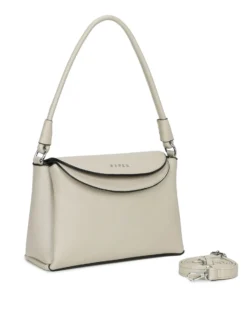 RIFLE - Borsa un manico taupe con doppia patta, tracolla removibile