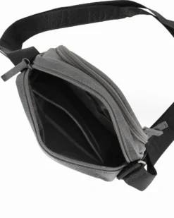 RIFLE - Borsello grigio con doppia tasca frontale