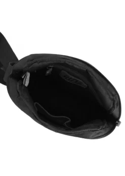 RIFLE - Borsello nero in VERA PELLE con tre tasche frontali