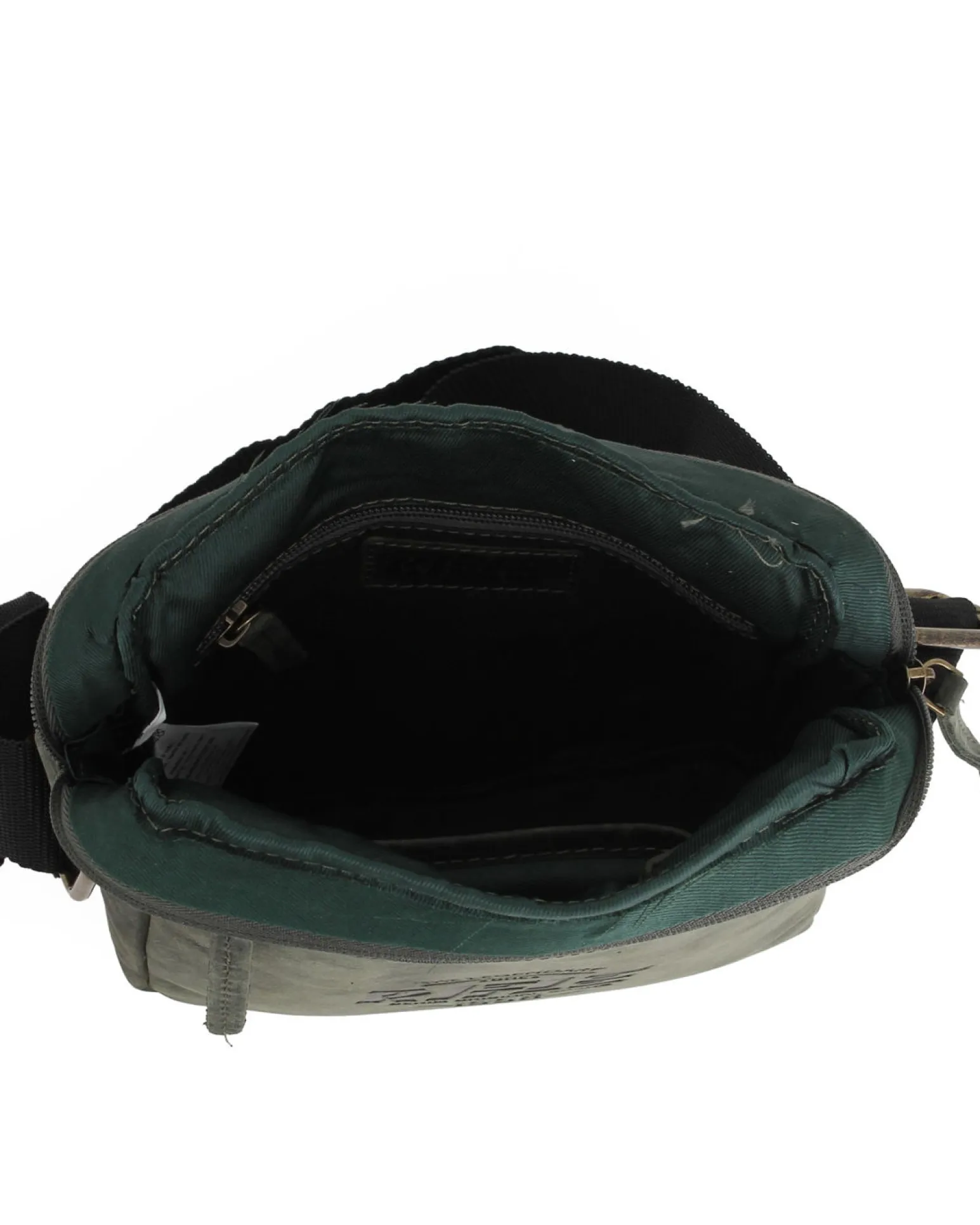 RIFLE - Borsello verde in VERA PELLE da uomo con tasca frontale e posteriore