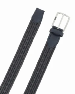 RIFLE - Cinta blu intrecciata con fibbia in metallo