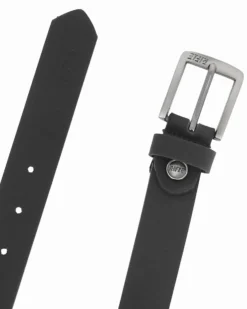 RIFLE - Cinta nera in VERA PELLE da uomo