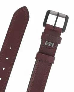 RIFLE - Cintura tabacco da uomo in VERA PELLE con fibbia nichel free