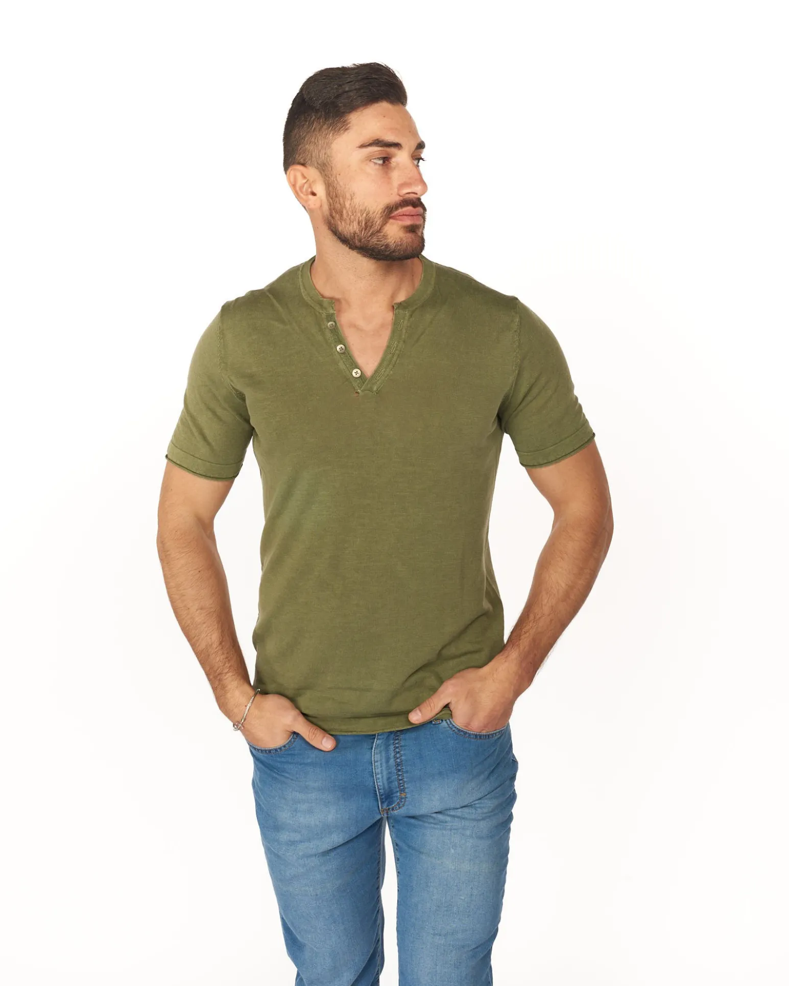 RIFLE - MAGLIA MANICA LUNGA SERAFINO STONE WASH