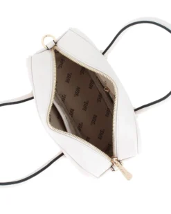 RIFLE - Minibag a due manici cipria con parte frontale scamosciata, tracolla removobile