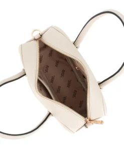 RIFLE - Minibag a due manici naturale con parte frontale scamosciata, tracolla removobile